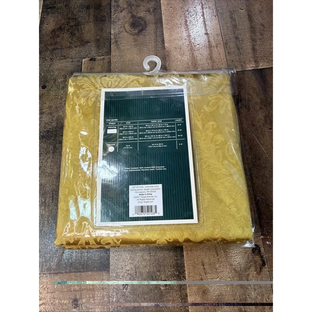 Target Gold Round Tablecloth 70